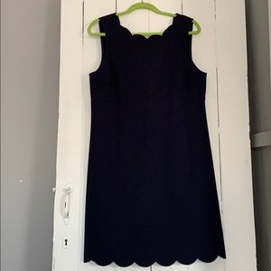 JCrew scalloped hem shift dress